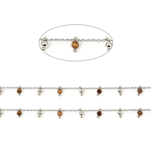 PandaHall 3.28 Feet Handmade Faceted Natural Tiger Eye Beaded Chains, Brass Curb Chains, Soldered, Real Platinum Plated, 3x1.8x0.8mm, Beads...
PandaHall 3.28 Feet Handmade Faceted Natural Tiger Eye Beaded Chains, Brass Curb Chains, Soldered, Real Platinum Plated, 3x1.8x0.8mm, Beads...
