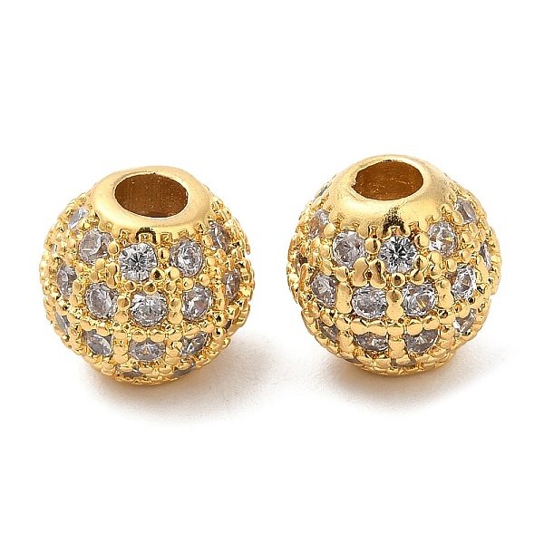 PandaHall Brass Micro Pave Clear Cubic Zirconia Beads, Round, Real 18K Gold Plated, 7.5~8mm, Hole: 2mm Brass+Cubic Zirconia Round Clear
PandaHall Brass Micro Pave Clear Cubic Zirconia Beads, Round, Real 18K Gold Plated, 7.5~8mm, Hole: 2mm Brass+Cubic Zirconia Round Clear