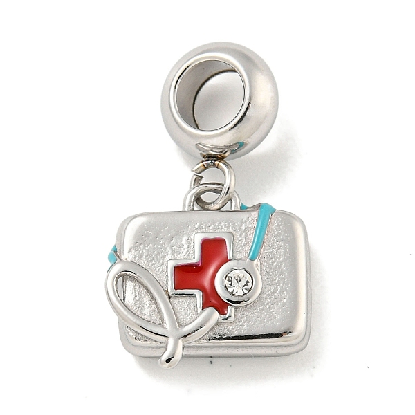 PandaHall 304 Stainless Steel European Dangle Charms, with Rhinestone and Enamel, Rectangle, Stainless Steel Color, 23mm, Hole: 4.5mm...
PandaHall 304 Stainless Steel European Dangle Charms, with Rhinestone and Enamel, Rectangle, Stainless Steel Color, 23mm, Hole: 4.5mm...