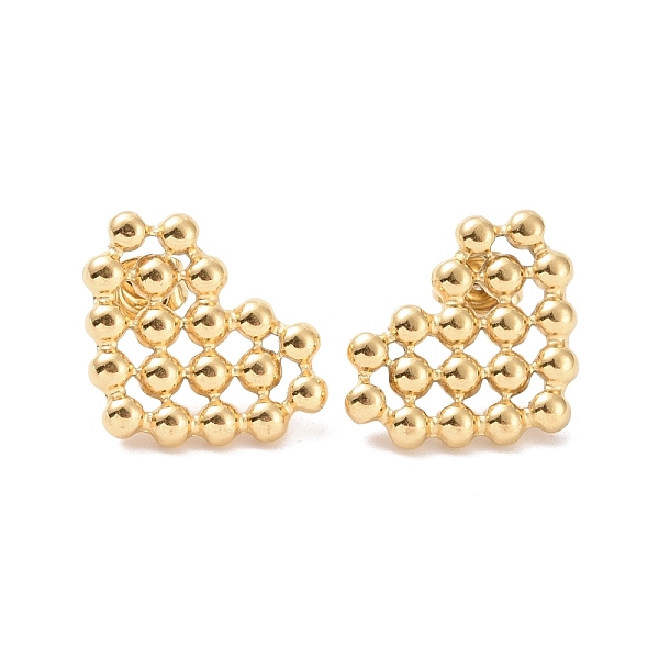 PandaHall Ion Plating(IP) 304 Stainless Steel Stud Earring for Women, Hollow Cut Heart, Golden, 14.5x19x2.5mm, Pin: 0.8mm 304 Stainless...
PandaHall Ion Plating(IP) 304 Stainless Steel Stud Earring for Women, Hollow Cut Heart, Golden, 14.5x19x2.5mm, Pin: 0.8mm 304 Stainless...