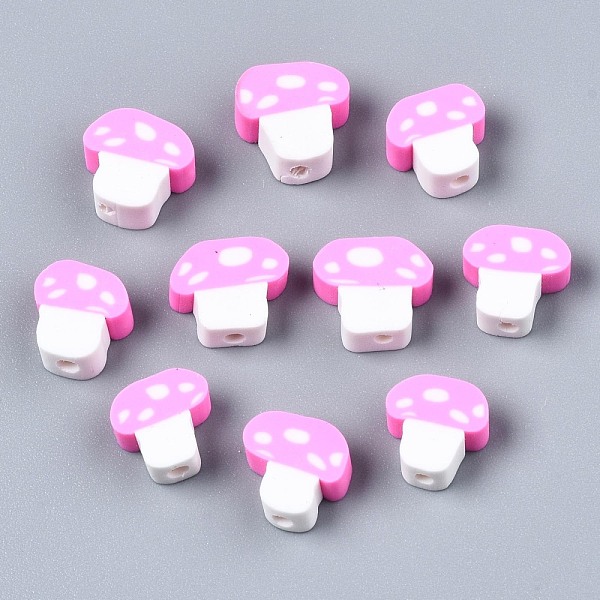 PandaHall Handmade Polymer Clay Beads, Mushroom, Pearl Pink, 9~13x8.5~12x4~5mm, Hole: 1.8mm Polymer Clay Mushroom
PandaHall Handmade Polymer Clay Beads, Mushroom, Pearl Pink, 9~13x8.5~12x4~5mm, Hole: 1.8mm Polymer Clay Mushroom