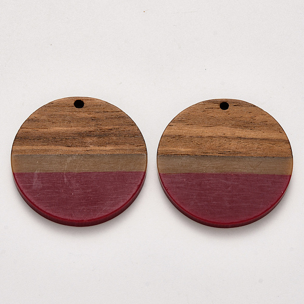 PandaHall Resin & Walnut Wood Pendants, Waxed, Flat Round, Dark Red, 32.5x3~4mm, Hole: 2mm Resin+Wood Flat Round Red
PandaHall Resin & Walnut Wood Pendants, Waxed, Flat Round, Dark Red, 32.5x3~4mm, Hole: 2mm Resin+Wood Flat Round Red