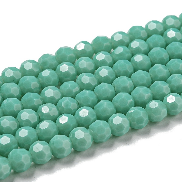 PandaHall Opaque Glass Beads Stands, Faceted(32 Facets), Round, Medium Sea Green, 6mm, Hole: 1mm, about 98pcs/strand, 20.47''(52cm) Glass..., Black
PandaHall Opaque Glass Beads Stands, Faceted(32 Facets), Round, Medium Sea Green, 6mm, Hole: 1mm, about 98pcs/strand, 20.47''(52cm) Glass..., Black