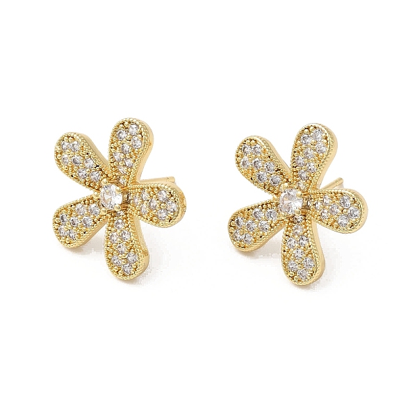 PandaHall Flower Brass Micro Pave Cubic Zirconia Stud Earrings for Women, Real 18K Gold Plated, 18.5x19mm Cubic Zirconia Flower Clear
PandaHall Flower Brass Micro Pave Cubic Zirconia Stud Earrings for Women, Real 18K Gold Plated, 18.5x19mm Cubic Zirconia Flower Clear