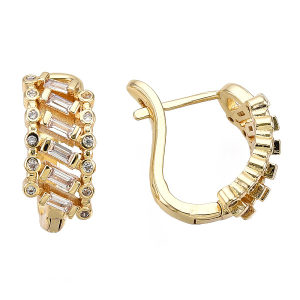 PandaHall Cubic Zirconia Rectangle Hoop Earrings, Real 18K Gold Plated Brass Earrings for Women, Nickel Free, Clear, 17x16x8mm, Pin: 0.9mm...
PandaHall Cubic Zirconia Rectangle Hoop Earrings, Real 18K Gold Plated Brass Earrings for Women, Nickel Free, Clear, 17x16x8mm, Pin: 0.9mm...