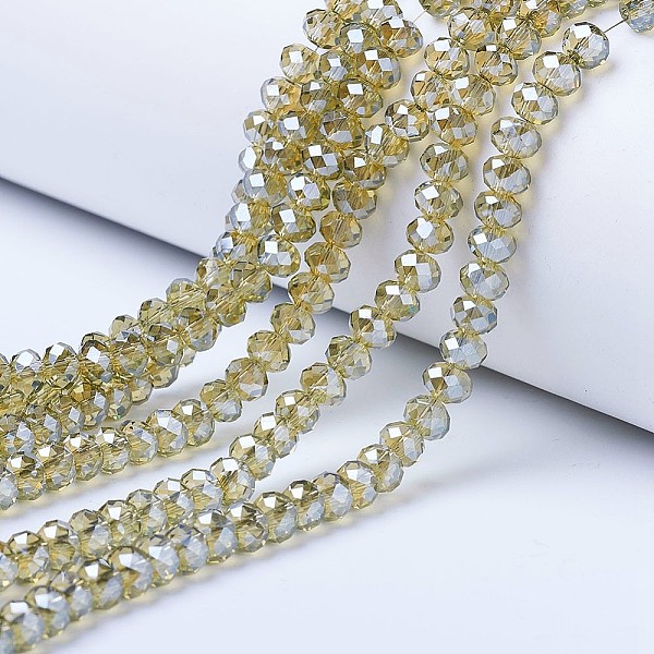 PandaHall Electroplate Glass Beads Strands, Pearl Luster Plated, Faceted, Rondelle, Moccasin, 4x3mm, Hole: 0.4mm, about 113~115pcs/strand..., Orange
PandaHall Electroplate Glass Beads Strands, Pearl Luster Plated, Faceted, Rondelle, Moccasin, 4x3mm, Hole: 0.4mm, about 113~115pcs/strand..., Orange