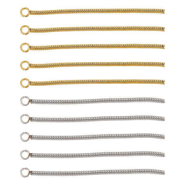 PandaHall DICOSMETIC 20Pcs 2 Colors 201 Stainless Steel Snake Chain Tassel Big Pendants, Golden & Stainless Steel Color, 50x3.5x1.5mm, Hole...
PandaHall DICOSMETIC 20Pcs 2 Colors 201 Stainless Steel Snake Chain Tassel Big Pendants, Golden & Stainless Steel Color, 50x3.5x1.5mm, Hole...
