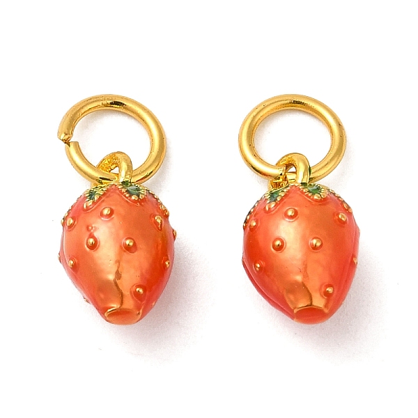 PandaHall Brass Enamel Charms, with Jump Ring, Strawberry Charm, Real 14K Gold Plated, 11.5x6.5mm, Hole: 4mm Brass+Enamel Strawberry
PandaHall Brass Enamel Charms, with Jump Ring, Strawberry Charm, Real 14K Gold Plated, 11.5x6.5mm, Hole: 4mm Brass+Enamel Strawberry