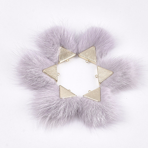 PandaHall Faux Mink Fur Tassel Pendant Decorations, with Brass Findings, Light Gold, Thistle, 40~42x20~30x5.5~7mm, Hole: 2mm Fibre Others..., Purple
PandaHall Faux Mink Fur Tassel Pendant Decorations, with Brass Findings, Light Gold, Thistle, 40~42x20~30x5.5~7mm, Hole: 2mm Fibre Others..., Purple