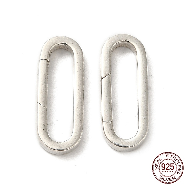 PandaHall 925 Sterling Silver Spring Gate Rings, Oval, with 925 Stamp, Silver, 21.5x8x2.5mm Sterling Silver
PandaHall 925 Sterling Silver Spring Gate Rings, Oval, with 925 Stamp, Silver, 21.5x8x2.5mm Sterling Silver