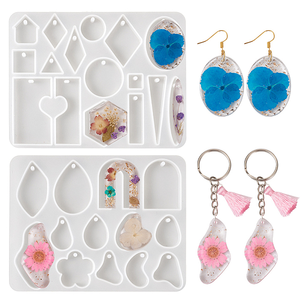 PandaHall 2Pcs 2 Style DIY Geometrical/Irregular Shape Pendants Silicone Molds, Resin Casting Molds, For UV Resin, Epoxy Resin Jewelry..., White
PandaHall 2Pcs 2 Style DIY Geometrical/Irregular Shape Pendants Silicone Molds, Resin Casting Molds, For UV Resin, Epoxy Resin Jewelry..., White
