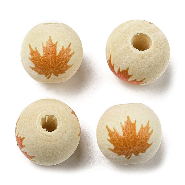 PandaHall Autumn Wood European Beads, Printed Large Hole Beads, Round, Leaf, 16mm, Hole: 4mm Wood Leaf
PandaHall Autumn Wood European Beads, Printed Large Hole Beads, Round, Leaf, 16mm, Hole: 4mm Wood Leaf