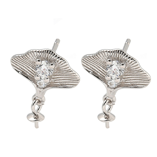 PandaHall 925 Sterling Silver Micro Pave Cubic Zirconia Stud Earrings Findings, Ginkgo, Real Platinum Plated, 15x12mm, Pin: 1x11mm Sterling...
PandaHall 925 Sterling Silver Micro Pave Cubic Zirconia Stud Earrings Findings, Ginkgo, Real Platinum Plated, 15x12mm, Pin: 1x11mm Sterling...