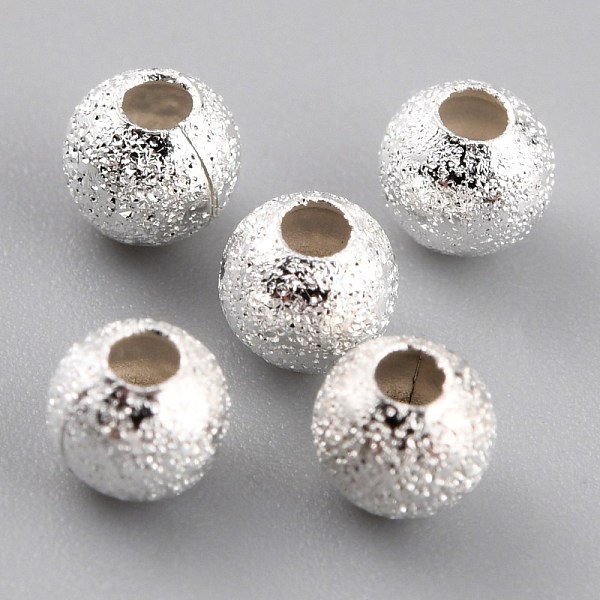 PandaHall Long-Lasting Plated Brass Beads, Textured Beads, Round, 925 Sterling Silver Plated, 4mm, Hole: 1.5mm Brass Round
PandaHall Long-Lasting Plated Brass Beads, Textured Beads, Round, 925 Sterling Silver Plated, 4mm, Hole: 1.5mm Brass Round