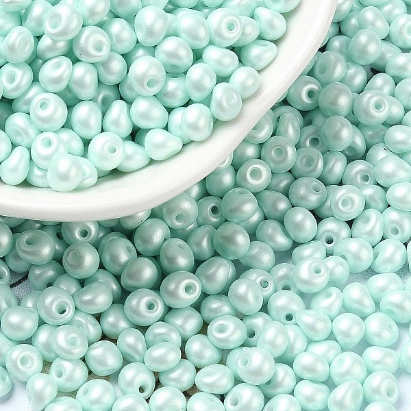 PandaHall 6/0 Glass Seed Beads, Opaque Colours Luster, Teardrop, Light Cyan, 4~5x4~4.5x3~4mm, Hole: 0.8~0.9mm, about 5625pcs/pound Glass...
PandaHall 6/0 Glass Seed Beads, Opaque Colours Luster, Teardrop, Light Cyan, 4~5x4~4.5x3~4mm, Hole: 0.8~0.9mm, about 5625pcs/pound Glass...