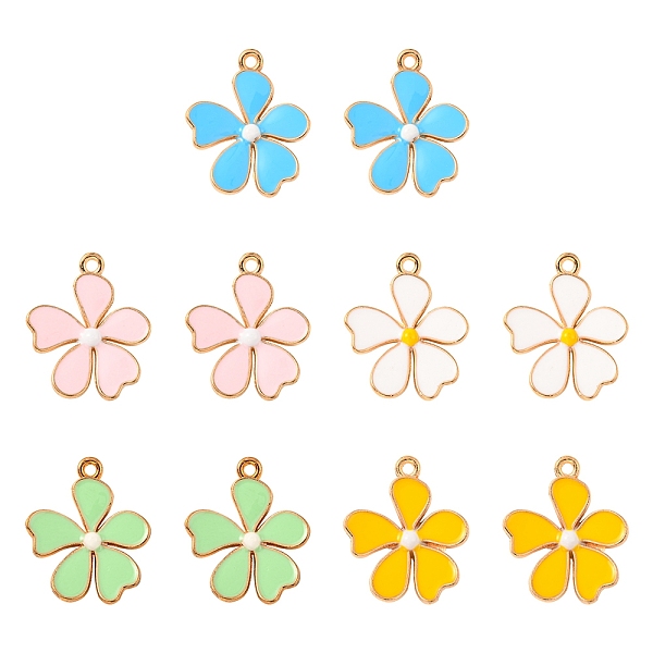 PandaHall 10Pcs 5 Colors Alloy Enamel Pendants, Flower, Light Gold, Mixed Color, 20x18x3mm, Hole: 1.4mm, 2pcs/color Alloy+Enamel Flower..., Multicolor
PandaHall 10Pcs 5 Colors Alloy Enamel Pendants, Flower, Light Gold, Mixed Color, 20x18x3mm, Hole: 1.4mm, 2pcs/color Alloy+Enamel Flower..., Multicolor