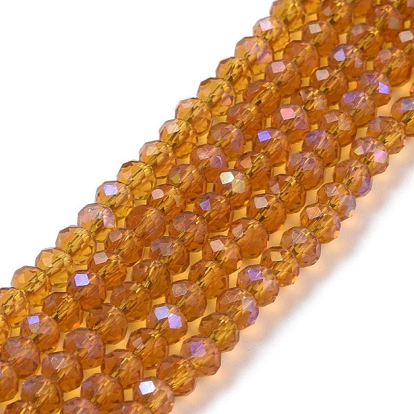 PandaHall Electroplate Glass Beads Strands, Half Rainbow Plated, Faceted, Rondelle, Gold, 3.5x3mm, Hole: 0.4mm, about 113~115pcs/strand...
PandaHall Electroplate Glass Beads Strands, Half Rainbow Plated, Faceted, Rondelle, Gold, 3.5x3mm, Hole: 0.4mm, about 113~115pcs/strand...
