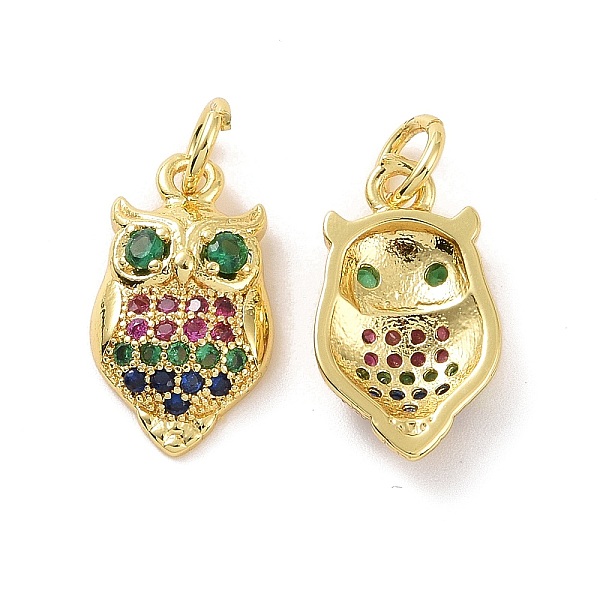 PandaHall Brass Micro Pave Colorful Cubic Zirconia Pendants, with Jump Ring, Owl Charms, Real 18K Gold Plated, 16x9x3mm, Hole: 3.5mm...
PandaHall Brass Micro Pave Colorful Cubic Zirconia Pendants, with Jump Ring, Owl Charms, Real 18K Gold Plated, 16x9x3mm, Hole: 3.5mm...