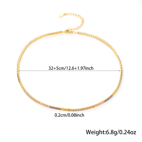 PandaHall S925 Silver Micro-Inlaid Colorful Zircon Necklace Fashionable and Versatile Sterling Silver
PandaHall S925 Silver Micro-Inlaid Colorful Zircon Necklace Fashionable and Versatile Sterling Silver