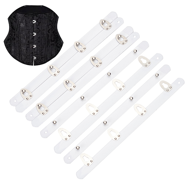PandaHall Iron Corset Busk, Hook & Eye Closure for Corset, Bustier, Waist Trainer, White, 200x12.5x6mm and 200x26x2mm, 2pcs/set Iron White
PandaHall Iron Corset Busk, Hook & Eye Closure for Corset, Bustier, Waist Trainer, White, 200x12.5x6mm and 200x26x2mm, 2pcs/set Iron White