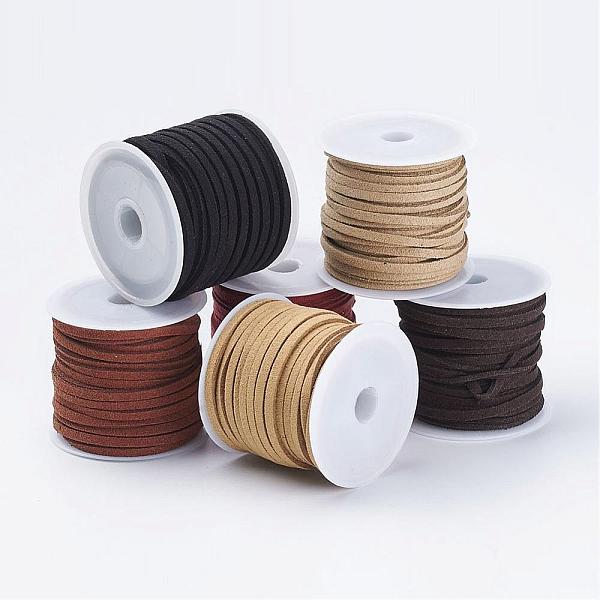 PandaHall Faux Suede Cord, Faux Suede Lace Sets, Mixed Color, 3x1.5mm, about 5.46 yards(5m)/roll, 6roll/bag Faux Suede Multicolor
PandaHall Faux Suede Cord, Faux Suede Lace Sets, Mixed Color, 3x1.5mm, about 5.46 yards(5m)/roll, 6roll/bag Faux Suede Multicolor