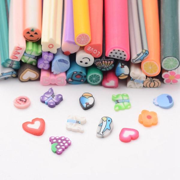 PandaHall Polymer Clay Nail Art Decoration, Fashion Nail Care, No Hole Tubes, Mixed Shape, 50 Kinds of Styles, Mixed Color, 50x4~6mm Polymer..., Multicolor
PandaHall Polymer Clay Nail Art Decoration, Fashion Nail Care, No Hole Tubes, Mixed Shape, 50 Kinds of Styles, Mixed Color, 50x4~6mm Polymer..., Multicolor