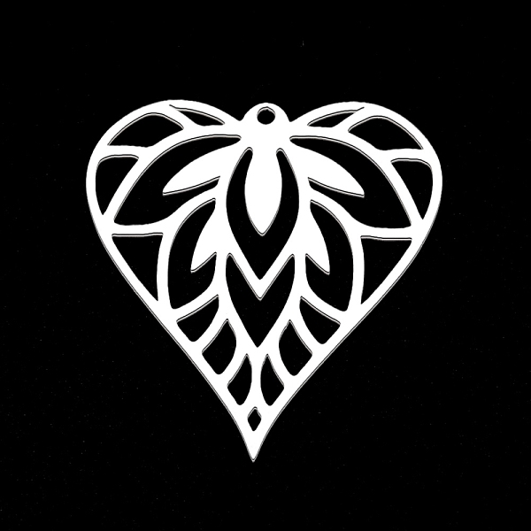 PandaHall 201 Stainless Steel Pendants, Laser Cut, Heart, Stainless Steel Color, 30.5x28.5x1mm, Hole: 1.4mm 201 Stainless Steel Heart
PandaHall 201 Stainless Steel Pendants, Laser Cut, Heart, Stainless Steel Color, 30.5x28.5x1mm, Hole: 1.4mm 201 Stainless Steel Heart