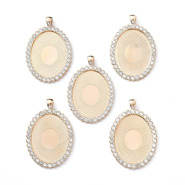 PandaHall Oval Alloy Rhinestone Big Pendant Cabochon Settings, Cadmium Free & Lead Free, Picture Memory Frame Pendants, Light Gold, Crystal..., Clear
PandaHall Oval Alloy Rhinestone Big Pendant Cabochon Settings, Cadmium Free & Lead Free, Picture Memory Frame Pendants, Light Gold, Crystal..., Clear