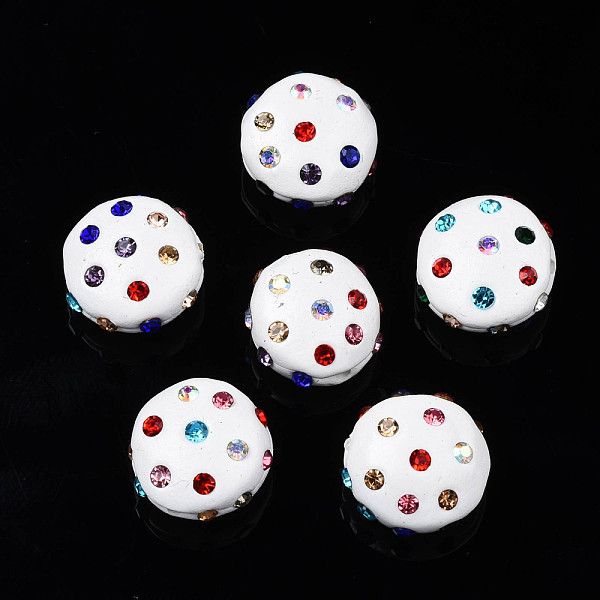 PandaHall Polymer Clay Rhinestone Beads, Pave Disco Ball Beads, Flat Round, White, 11~12x7mm, Hole: 1.4mm, Rhinestone: pp15(2.1~2.2mm)...
PandaHall Polymer Clay Rhinestone Beads, Pave Disco Ball Beads, Flat Round, White, 11~12x7mm, Hole: 1.4mm, Rhinestone: pp15(2.1~2.2mm)...