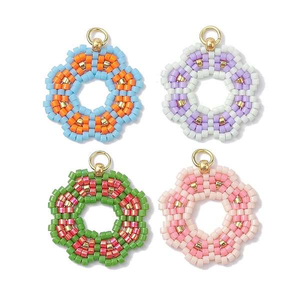PandaHall Handmade Seed Beads Pendants, with Elastic Thread, Loom Pattern, Flower, Mixed Color, 23x22x3mm, Hole: 3.4mm Glass Flower..., Multicolor
PandaHall Handmade Seed Beads Pendants, with Elastic Thread, Loom Pattern, Flower, Mixed Color, 23x22x3mm, Hole: 3.4mm Glass Flower..., Multicolor