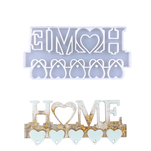 PandaHall Key Holder DIY Silicone Hanging Molds, Resin Casting Molds, For UV Resin, Epoxy Resin Decoration Making, Heart, 104x210x9mm, Hole...
PandaHall Key Holder DIY Silicone Hanging Molds, Resin Casting Molds, For UV Resin, Epoxy Resin Decoration Making, Heart, 104x210x9mm, Hole...