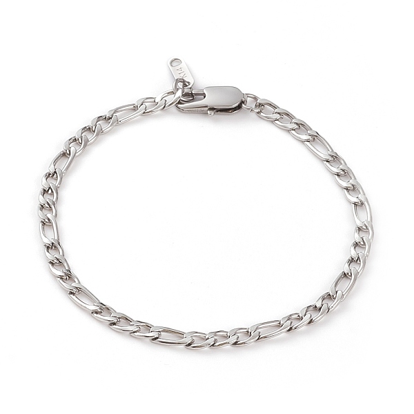 PandaHall Men's 304 Stainless Steel Figaro Chains, Curb Chains Bracelets, with Lobster Claw Clasps, Stainless Steel Color, 8-1/2 inch...
PandaHall Men's 304 Stainless Steel Figaro Chains, Curb Chains Bracelets, with Lobster Claw Clasps, Stainless Steel Color, 8-1/2 inch...