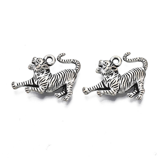 PandaHall Tibetan Style Alloy Pendants, Cadmium Free & Lead Free, Tiger, Antique Silver, 18x25x4mm, Hole: 1.8mm, about 420pcs/1000g Alloy...
PandaHall Tibetan Style Alloy Pendants, Cadmium Free & Lead Free, Tiger, Antique Silver, 18x25x4mm, Hole: 1.8mm, about 420pcs/1000g Alloy...