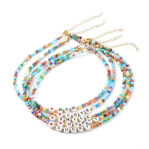 PandaHall Beaded Necklaces, with Acrylic Beads, Brass Beads, Glass Beads, 304 Stainless Steel Findings & Brass Chain, Word Mon & Love &..., Multicolor
PandaHall Beaded Necklaces, with Acrylic Beads, Brass Beads, Glass Beads, 304 Stainless Steel Findings & Brass Chain, Word Mon & Love &..., Multicolor