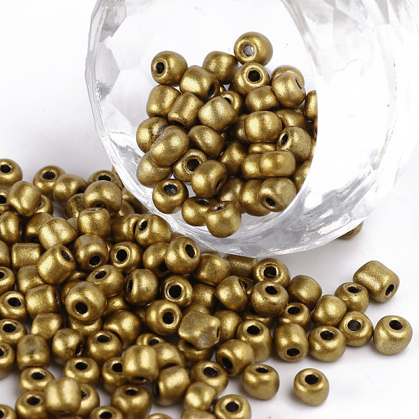 PandaHall Baking Paint Glass Seed Beads, Goldenrod, 6/0, 4~5x3~4mm, Hole: 1~2mm, about 4500pcs/bag Glass Gold
PandaHall Baking Paint Glass Seed Beads, Goldenrod, 6/0, 4~5x3~4mm, Hole: 1~2mm, about 4500pcs/bag Glass Gold