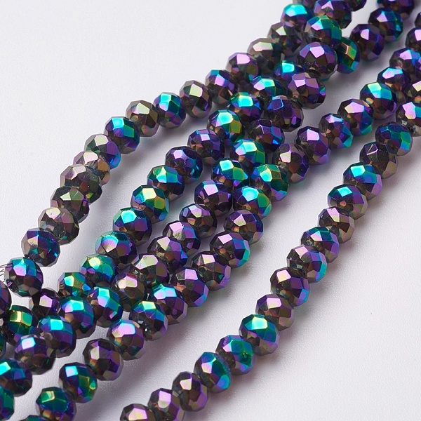 PandaHall Electroplate Glass Beads Strands, Full Plated, Faceted, Rondelle, Multi-color Plated, 4~4.5x3mm, Hole: 0.5mm, about...
PandaHall Electroplate Glass Beads Strands, Full Plated, Faceted, Rondelle, Multi-color Plated, 4~4.5x3mm, Hole: 0.5mm, about...