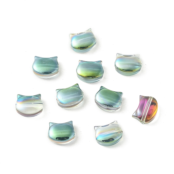 PandaHall Electroplate Glass Beads, Half Plated, Cat Shape, Green Plated, 8x10x5mm, Hole: 1.2mm Glass Cat Shape
PandaHall Electroplate Glass Beads, Half Plated, Cat Shape, Green Plated, 8x10x5mm, Hole: 1.2mm Glass Cat Shape