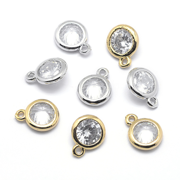 PandaHall Brass Cubic Zirconia Charms, Flat Round, Cadmium Free & Nickel Free & Lead Free, Mixed Color, 8.5x6.5x3mm, Hole: 1mm Brass+Cubic..., Clear
PandaHall Brass Cubic Zirconia Charms, Flat Round, Cadmium Free & Nickel Free & Lead Free, Mixed Color, 8.5x6.5x3mm, Hole: 1mm Brass+Cubic..., Clear