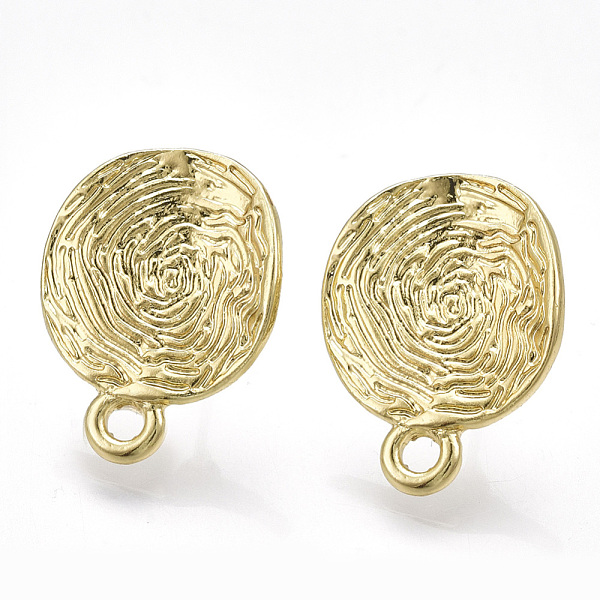 PandaHall Alloy Stud Earring Findings, with Steel Pins, with Loop, Flat Round, Light Gold, 20x15mm, Hole: 2mm, Pin: 0.7mm Alloy Flat Round
PandaHall Alloy Stud Earring Findings, with Steel Pins, with Loop, Flat Round, Light Gold, 20x15mm, Hole: 2mm, Pin: 0.7mm Alloy Flat Round