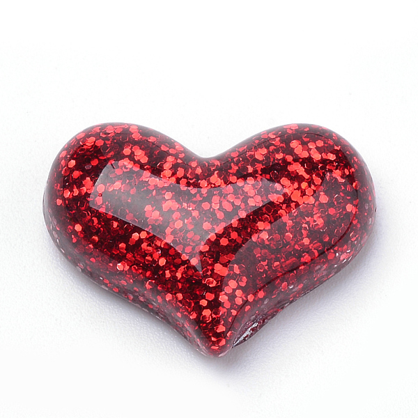 PandaHall Resin Cabochons, with Glitter Powder, Heart, Red, 16.5x21.5x6~7mm Resin Heart Red
PandaHall Resin Cabochons, with Glitter Powder, Heart, Red, 16.5x21.5x6~7mm Resin Heart Red