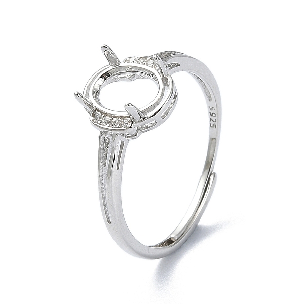 PandaHall Adjustable 925 Sterling Silver Ring Components, with Cubic Zirconia, For Half Drilled Beads, Real Platinum Plated, 1.5~2mm, Inner...
PandaHall Adjustable 925 Sterling Silver Ring Components, with Cubic Zirconia, For Half Drilled Beads, Real Platinum Plated, 1.5~2mm, Inner...