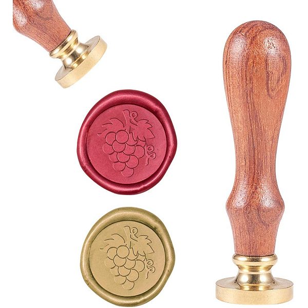 PandaHall DIY Scrapbook, Brass Wax Seal Stamp and Wood Handle Sets, Grape, Golden, 8.9x2.5cm, Stamps: 25x14.5mm Brass
PandaHall DIY Scrapbook, Brass Wax Seal Stamp and Wood Handle Sets, Grape, Golden, 8.9x2.5cm, Stamps: 25x14.5mm Brass