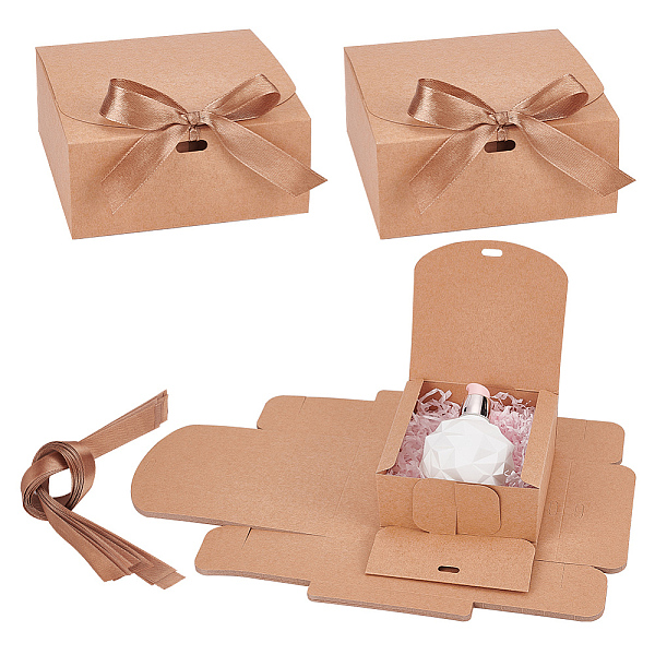 PandaHall Square Kraft Paper Jewelry Gift Boxes, with Ribbon, for Anniversaries, Weddings, Birthdays, Sandy Brown, Finished Product...
PandaHall Square Kraft Paper Jewelry Gift Boxes, with Ribbon, for Anniversaries, Weddings, Birthdays, Sandy Brown, Finished Product...