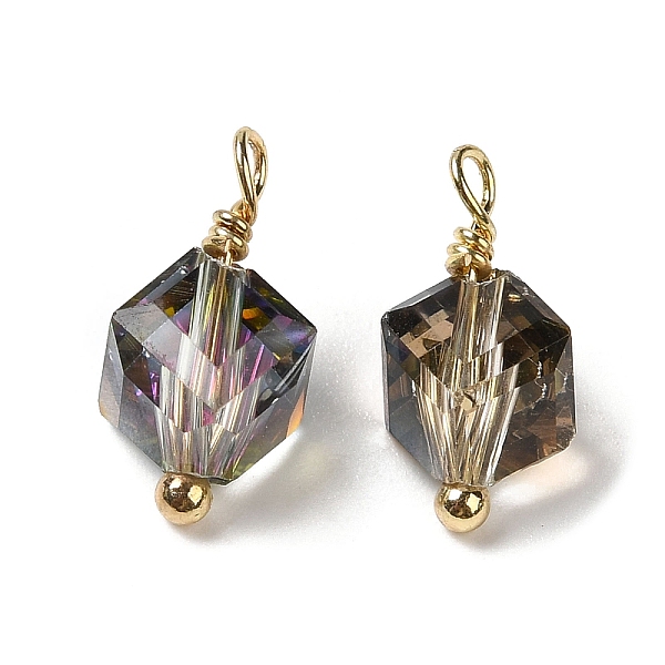 PandaHall Electroplate Glass Charms, with Real 18K Gold Plated Brass Loop, Faceted Diagonal Cube Charm, Gray, 12.5x8x7.5mm, Hole: 1.6mm...
PandaHall Electroplate Glass Charms, with Real 18K Gold Plated Brass Loop, Faceted Diagonal Cube Charm, Gray, 12.5x8x7.5mm, Hole: 1.6mm...