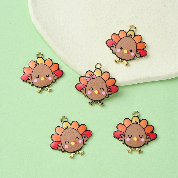PandaHall 10Pcs 5 Style Cute Printed Alloy Pendants, Light Gold, Cadmium Free & Nickel Free & Lead Free, Turkey Charm, Tan, 26x26x2mm, Hole..., Orange
PandaHall 10Pcs 5 Style Cute Printed Alloy Pendants, Light Gold, Cadmium Free & Nickel Free & Lead Free, Turkey Charm, Tan, 26x26x2mm, Hole..., Orange