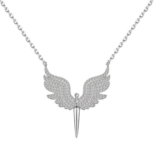 PandaHall 925 Sterling Silver Pendant Necklaces, Micro Pave Clear Cubic Zirconia, Angel, Real Platinum Plated, 15.87 inch(40.3cm) Sterling...
PandaHall 925 Sterling Silver Pendant Necklaces, Micro Pave Clear Cubic Zirconia, Angel, Real Platinum Plated, 15.87 inch(40.3cm) Sterling...