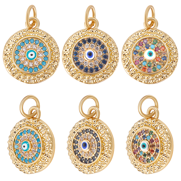 PandaHall Beebeecraft 6Pcs 3 Colors Brass Micro Pave Cubic Zirconia Charms, with Enamel, Long-Lasting Plated, Flat Round with Evil Eye Charm..., Clear
PandaHall Beebeecraft 6Pcs 3 Colors Brass Micro Pave Cubic Zirconia Charms, with Enamel, Long-Lasting Plated, Flat Round with Evil Eye Charm..., Clear