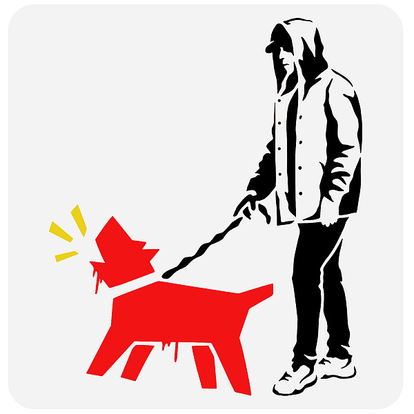 PandaHall FINGERINSPIRE Banksy Barking Dog Stencil 11.8x11.8inch Reusable Banksy Dog Walkers Pattern Painting Template DIY Craft Banksy...
PandaHall FINGERINSPIRE Banksy Barking Dog Stencil 11.8x11.8inch Reusable Banksy Dog Walkers Pattern Painting Template DIY Craft Banksy...