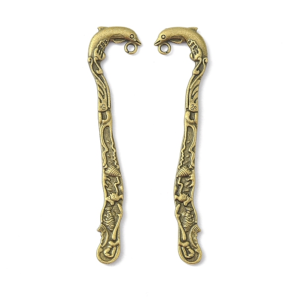 PandaHall Zinc Alloy Bookmarks, Dolphin, Cadmium Free & Nickel Free & Lead Free, Antique Bronze, 83x20x4mm, Hole: 2.5mm Alloy
PandaHall Zinc Alloy Bookmarks, Dolphin, Cadmium Free & Nickel Free & Lead Free, Antique Bronze, 83x20x4mm, Hole: 2.5mm Alloy