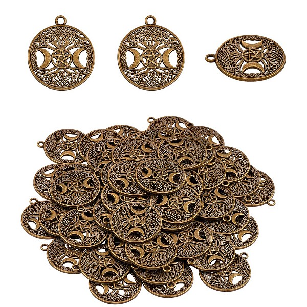 PandaHall 60Pcs Life of Tree Moon Charm Pendant Triple Moon Goddess Pendant Ancient Bronze for Jewelry Necklace Earring Making crafts...
PandaHall 60Pcs Life of Tree Moon Charm Pendant Triple Moon Goddess Pendant Ancient Bronze for Jewelry Necklace Earring Making crafts...